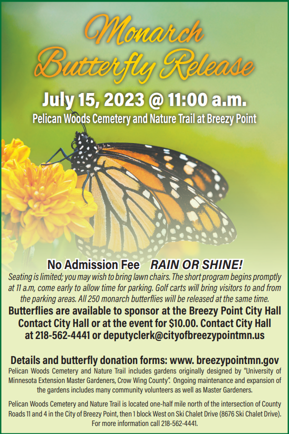 Butterfly Release at Pelican Woods Cemetery