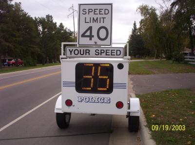 Speed Limit and Speed Warning Sign